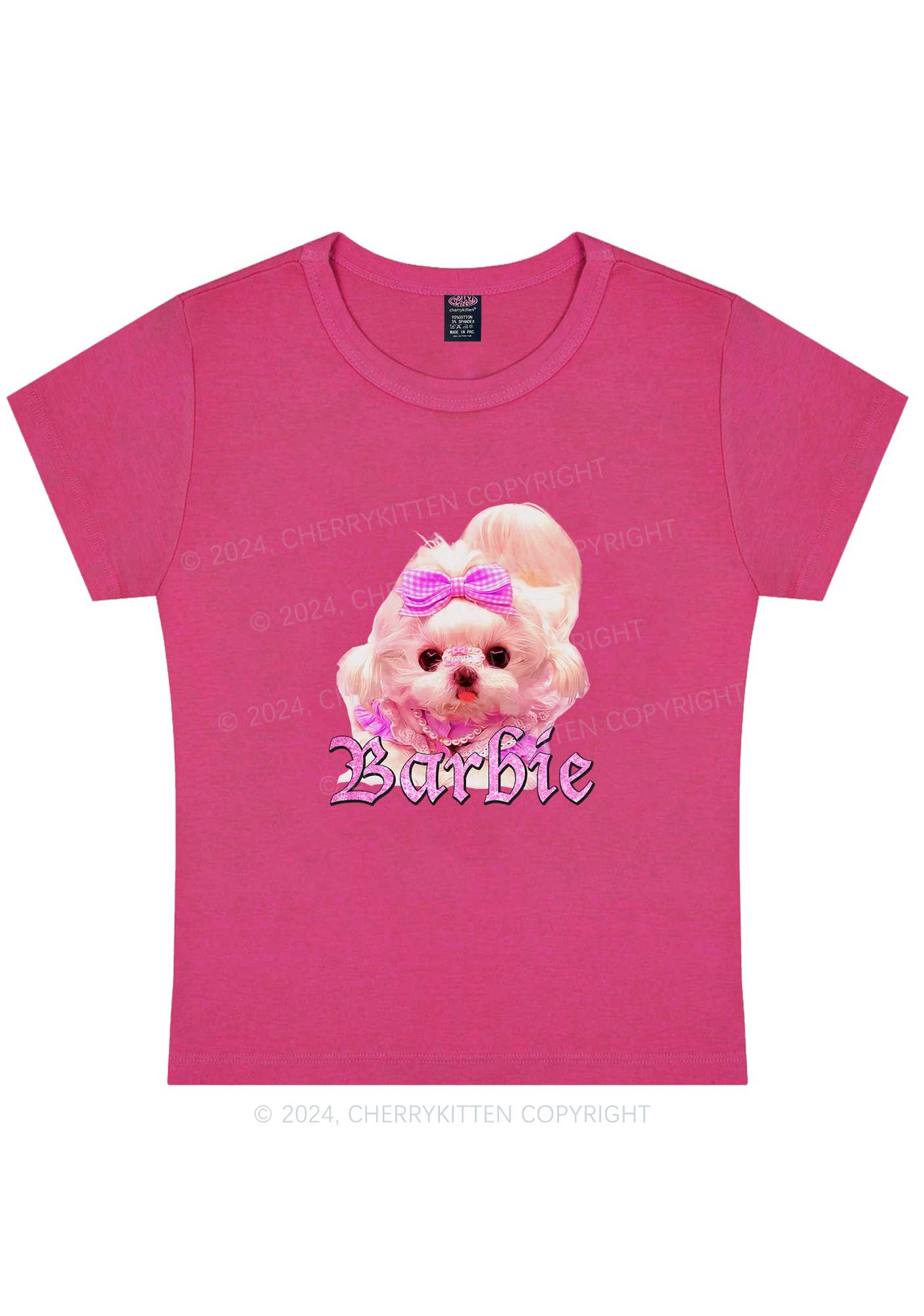 Pretty Dog Y2K Baby Tee Cherrykitten