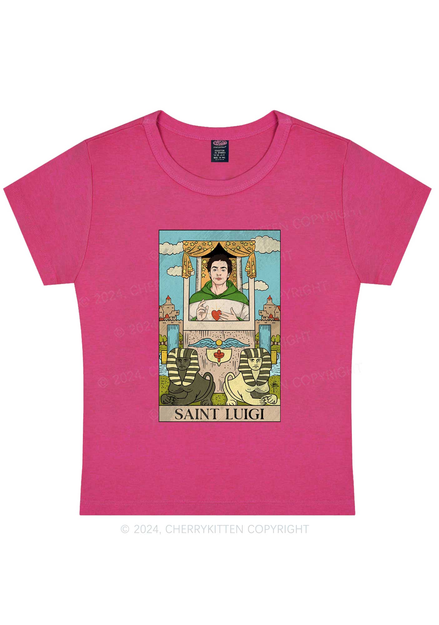 Saint Luigi Y2K Baby Tee Cherrykitten