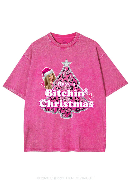 Christmas Bxxchin Y2K Washed Tee Cherrykitten