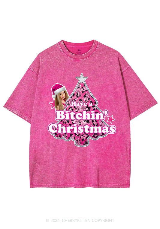 Christmas Bxxchin Y2K Washed Tee Cherrykitten