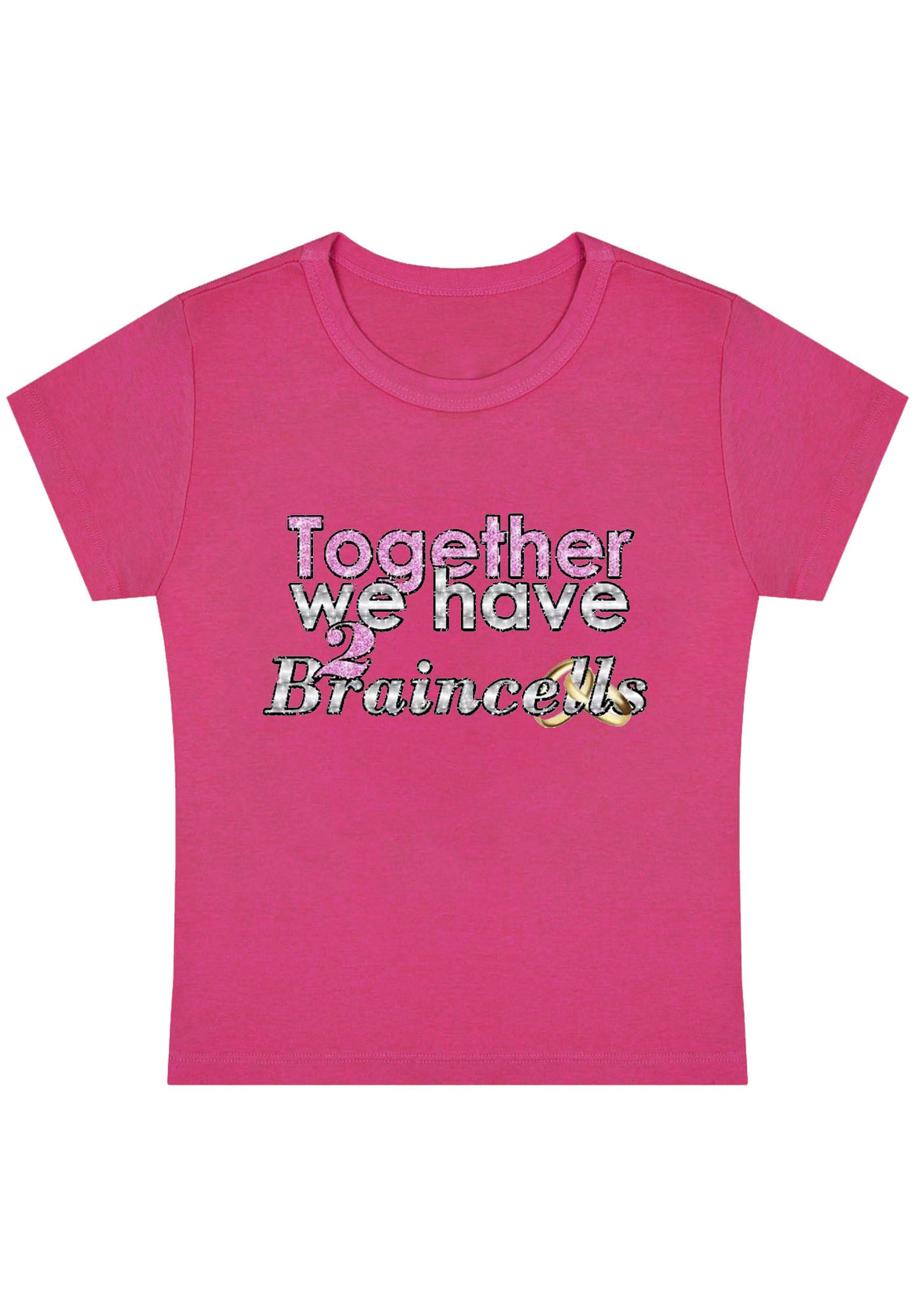 Curvy Together We Have 2 Braincells Baby Tee