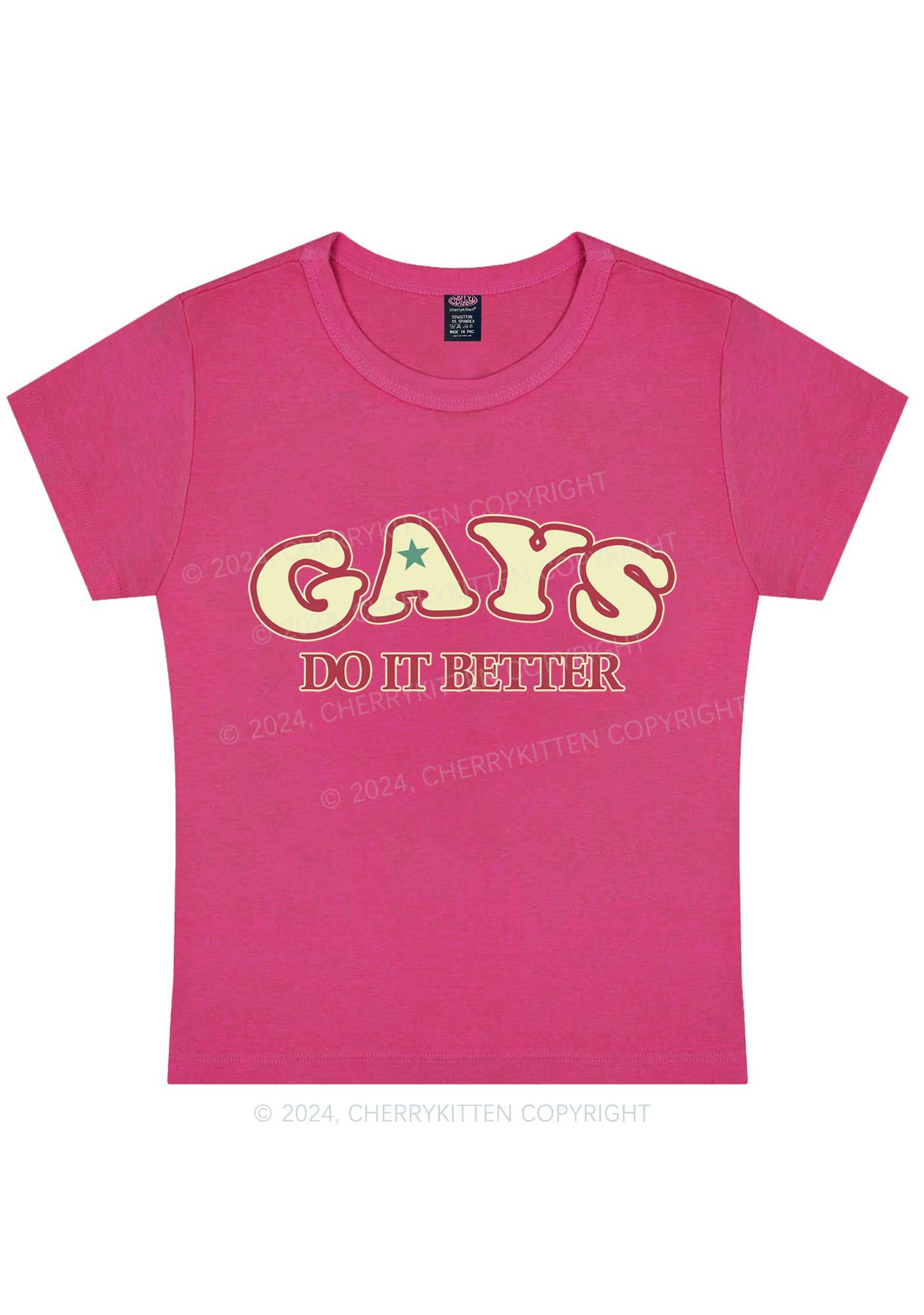 Gays Do It Better Y2K Baby Tee Cherrykitten