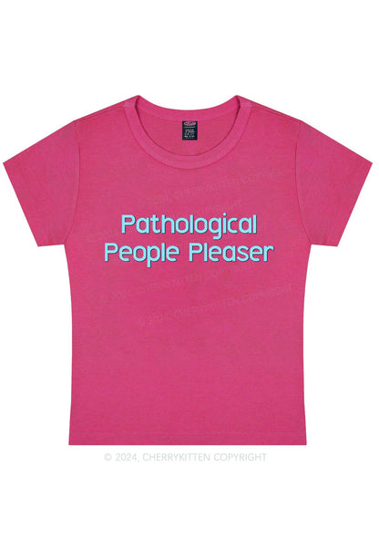 Pathological People Pleaser Y2K Baby Tee Cherrykitten