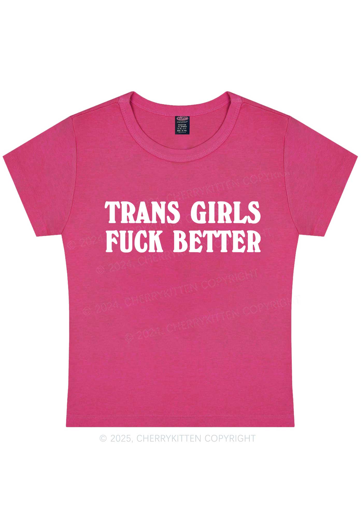 Trans Girls Fxxk Better Y2K Baby Tee Cherrykitten