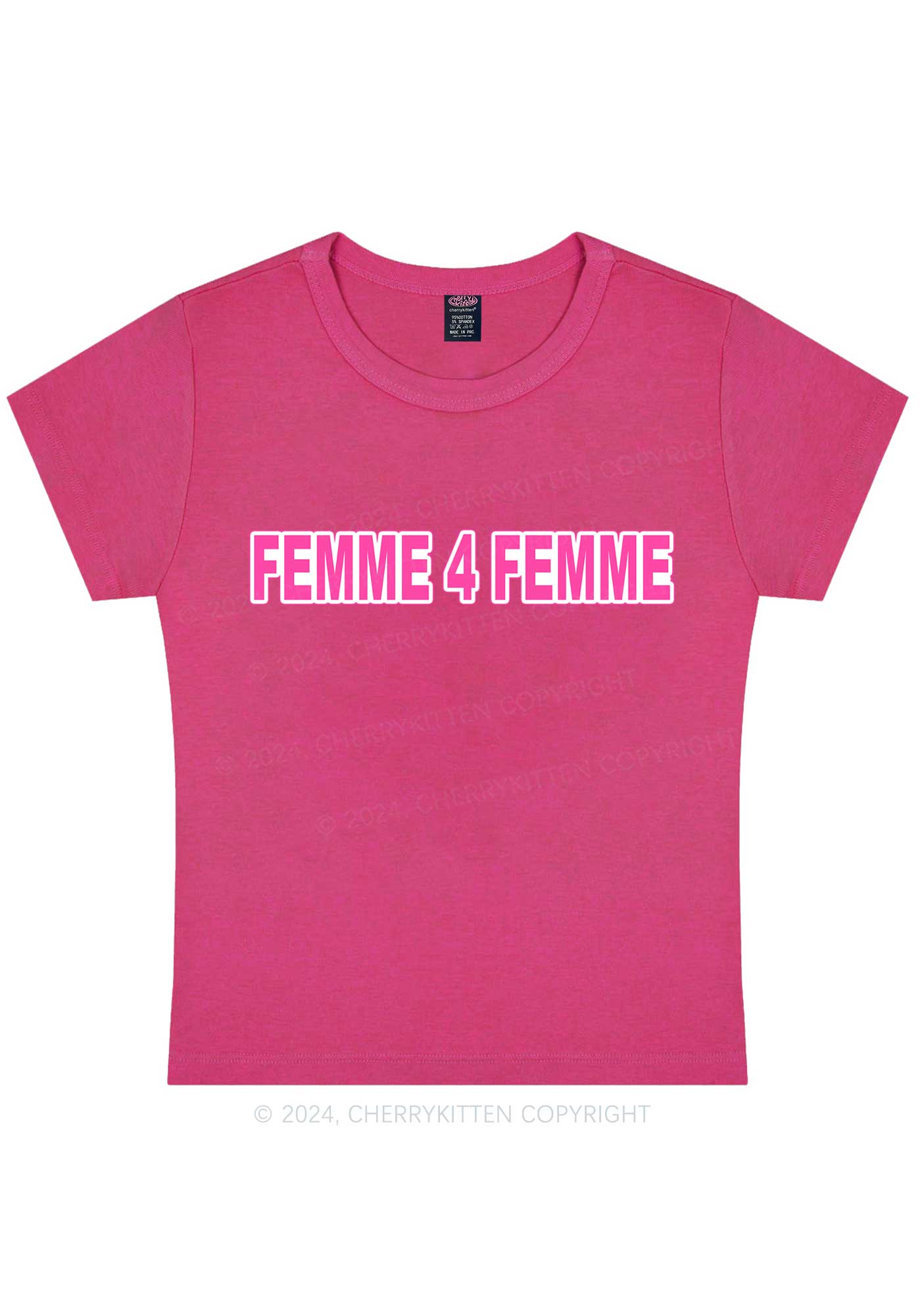 Femme For Femme Y2K Baby Tee Cherrykitten