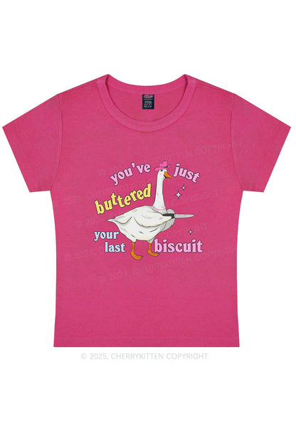 Just Buttered Last Biscuit Y2K Baby Tee Cherrykitten