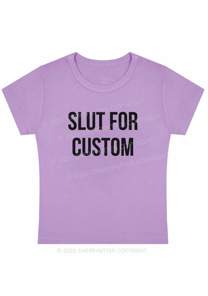 Slxt For Custom Y2K Baby Tee Cherrykitten