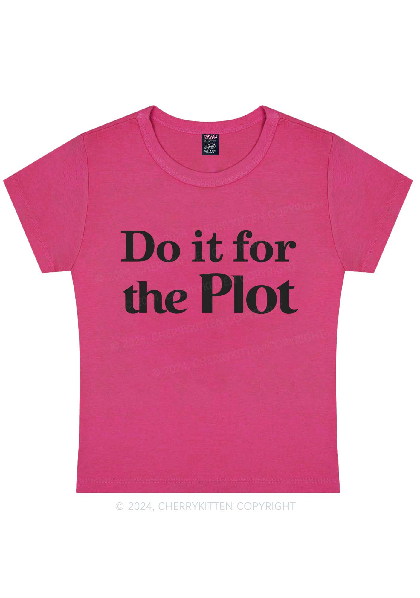 Do It For Plot Y2K Baby Tee Cherrykitten