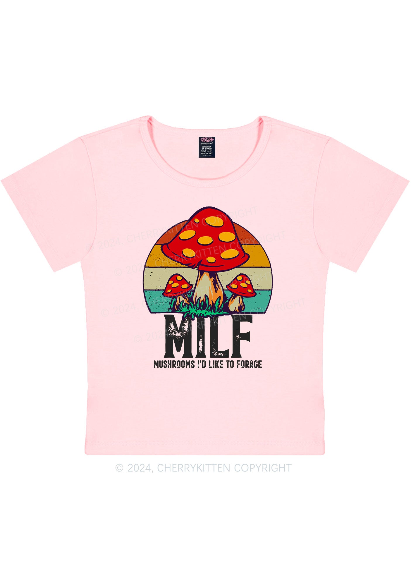 Mxxf Mushrooms Y2K Baby Tee Cherrykitten