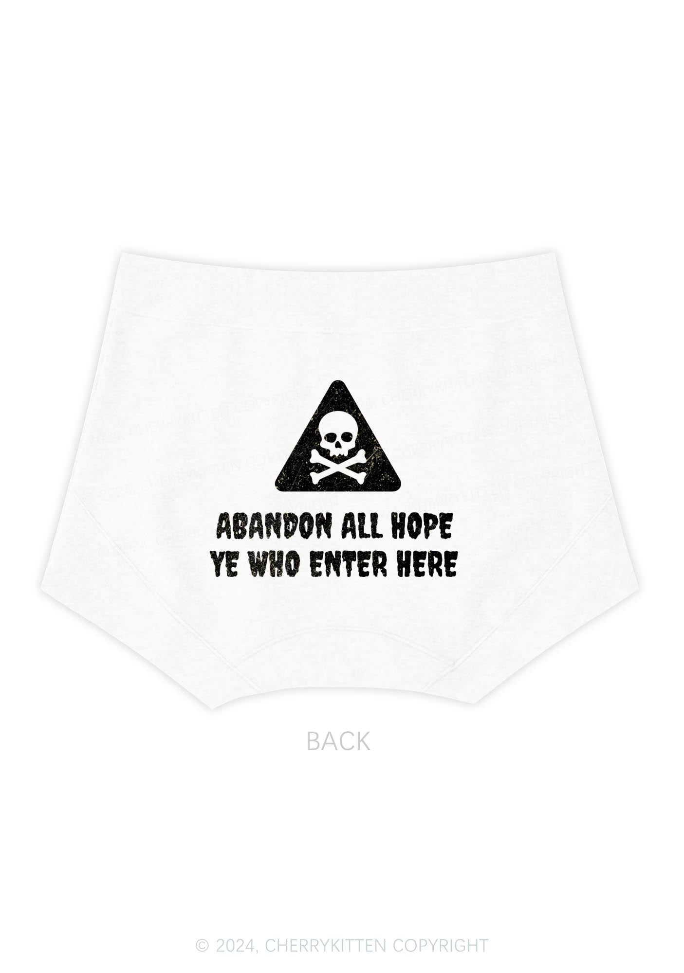 Abandon All Hope Y2K Mid Rise Waist Boyshort Cherrykitten