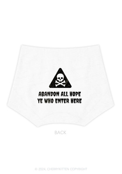 Abandon All Hope Y2K Mid Rise Waist Boyshort Cherrykitten