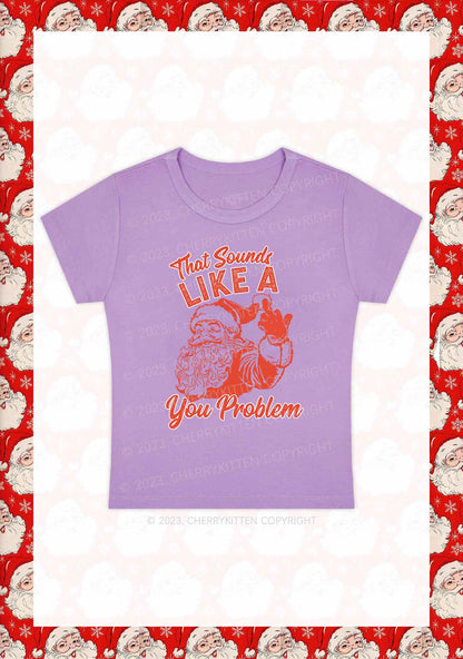 You Problem Christmas Y2K Baby Tee Cherrykitten