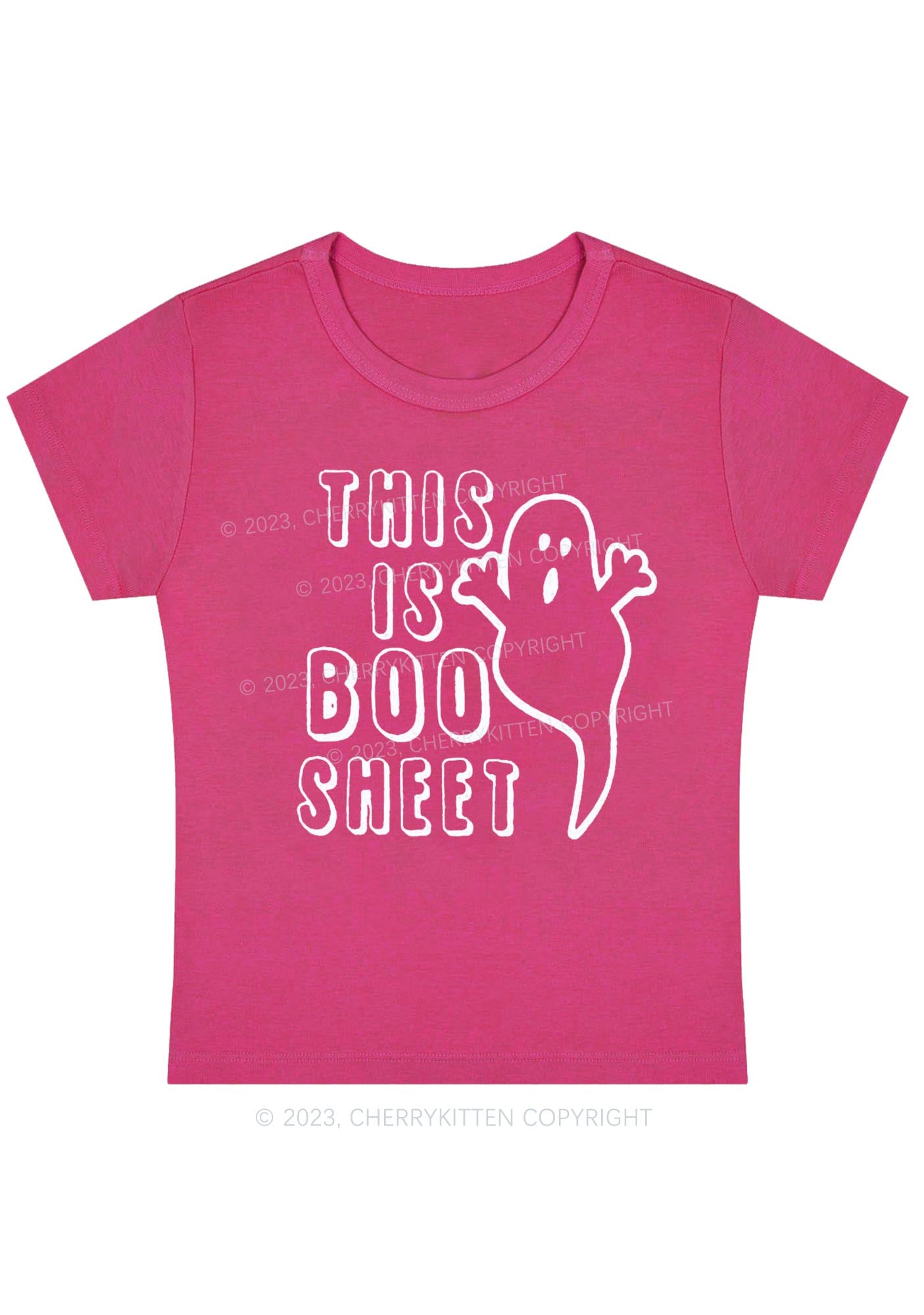 This Is Boo Sheet Ghost Halloween Baby Tee Cherrykitten