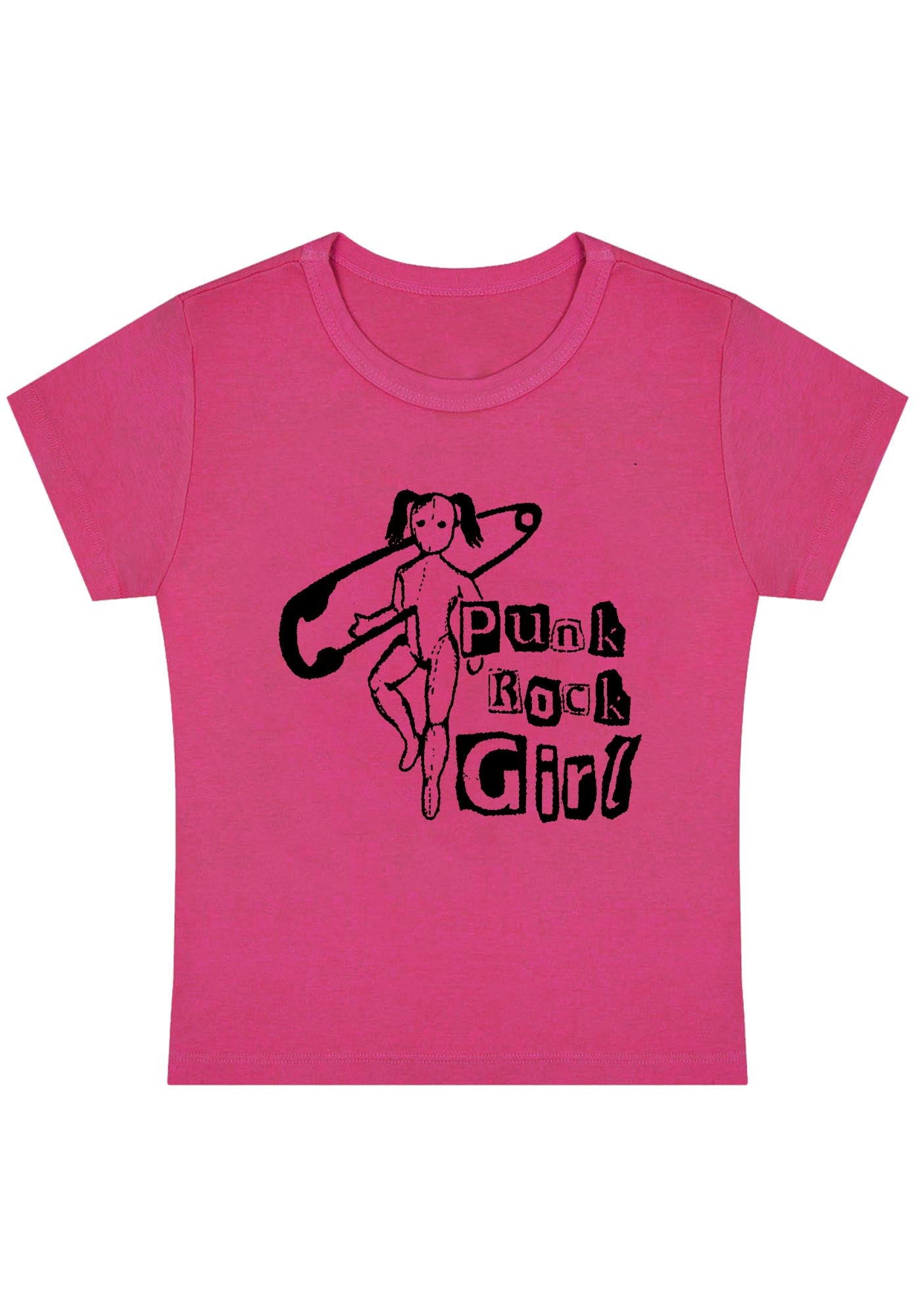 Curvy Punk Rock Girl Baby Tee