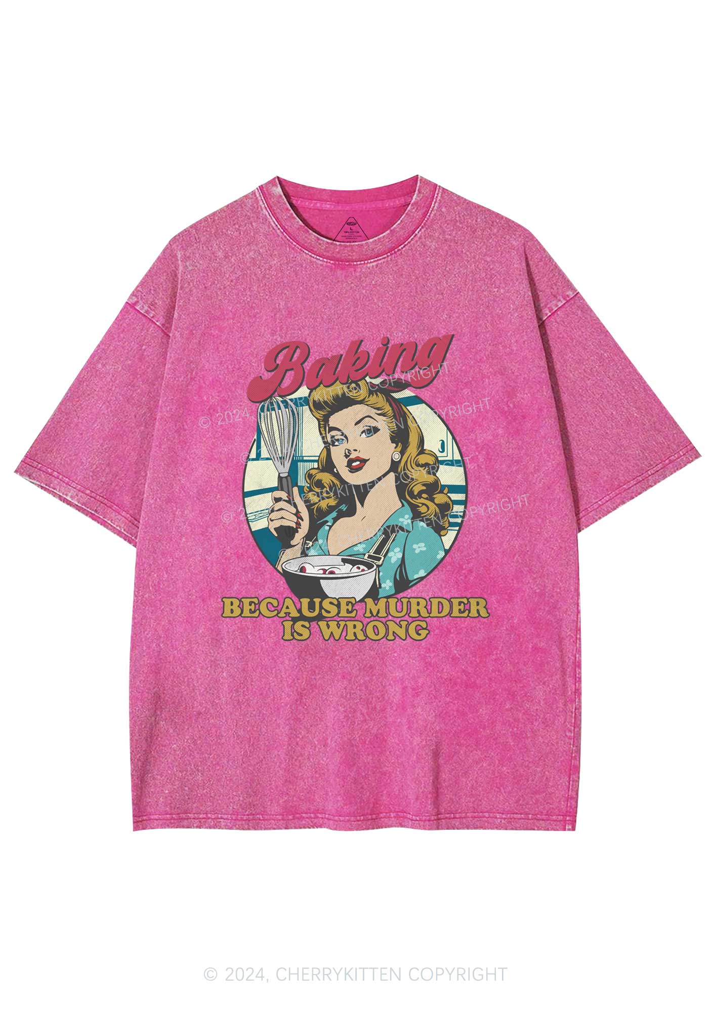 Baking Murder Y2K Washed Tee Cherrykitten