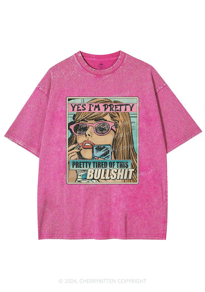 Pretty Tired Of This BS Y2K Washed Tee Cherrykitten