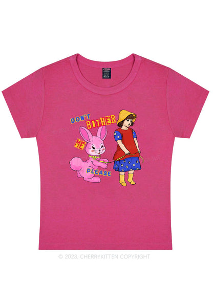 Curvy Don't Bother Bunny Y2K Baby Tee Cherrykitten