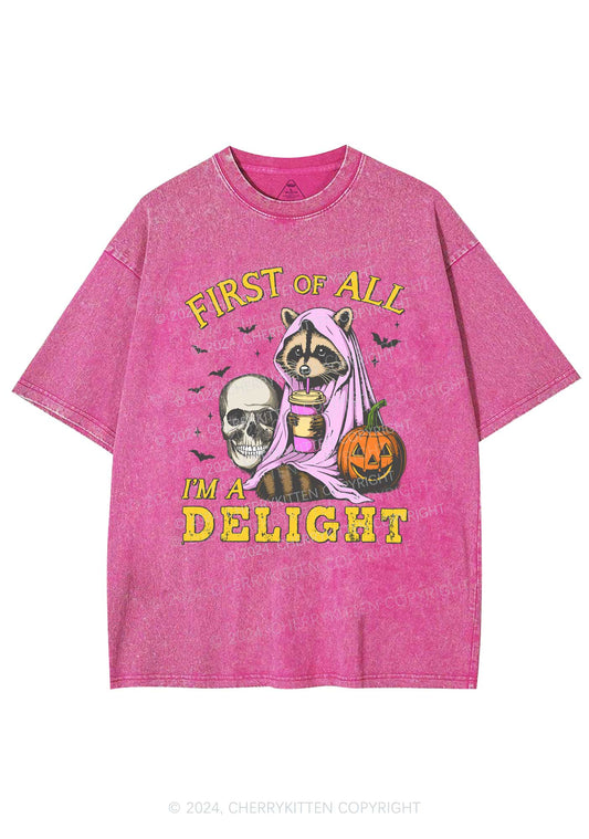 Halloween Im a Delight Y2K Washed Tee Cherrykitten