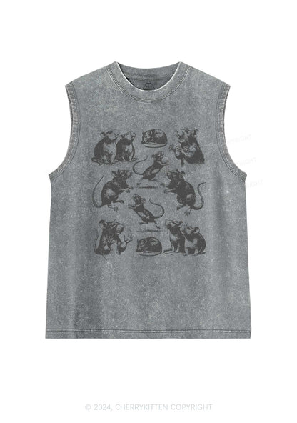 Crazy Rats Y2K Washed Tank Cherrykitten