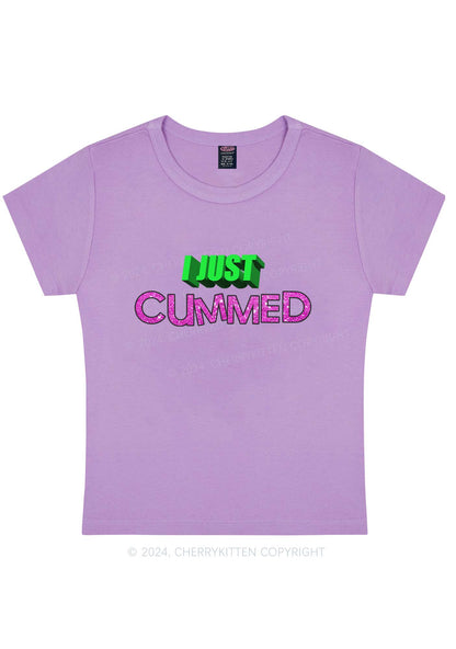 I Just Cummed Y2K Baby Tee Cherrykitten