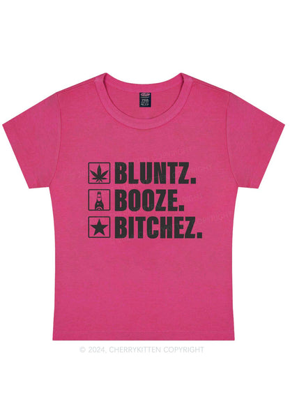 Bluntz Bxxch Y2K Baby Tee Cherrykitten