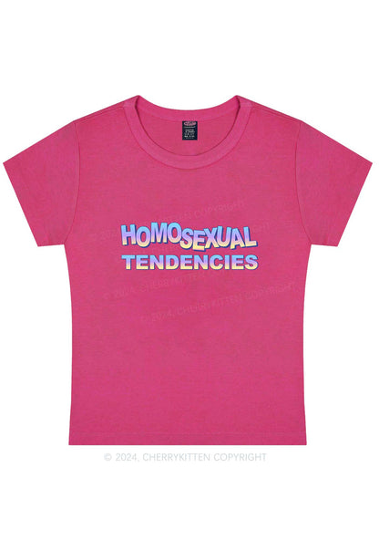 Curvy Homosexual Tendencies Y2K Baby Tee Cherrykitten