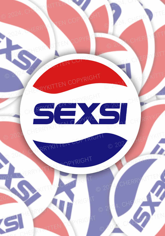 Red Blue Sexsi 1Pc Y2K Sticker Cherrykitten