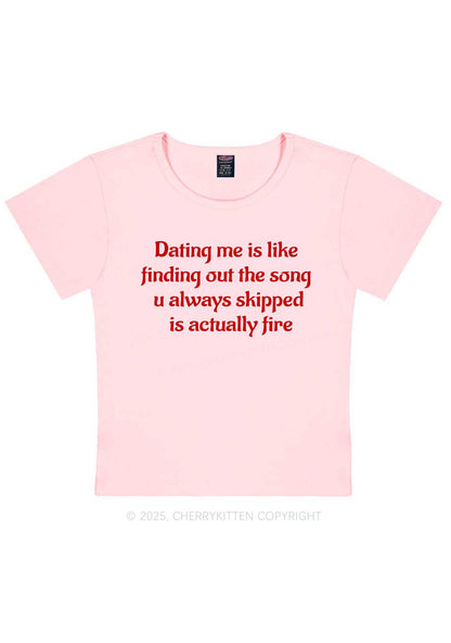 Dating Me Y2K Baby Tee Cherrykitten