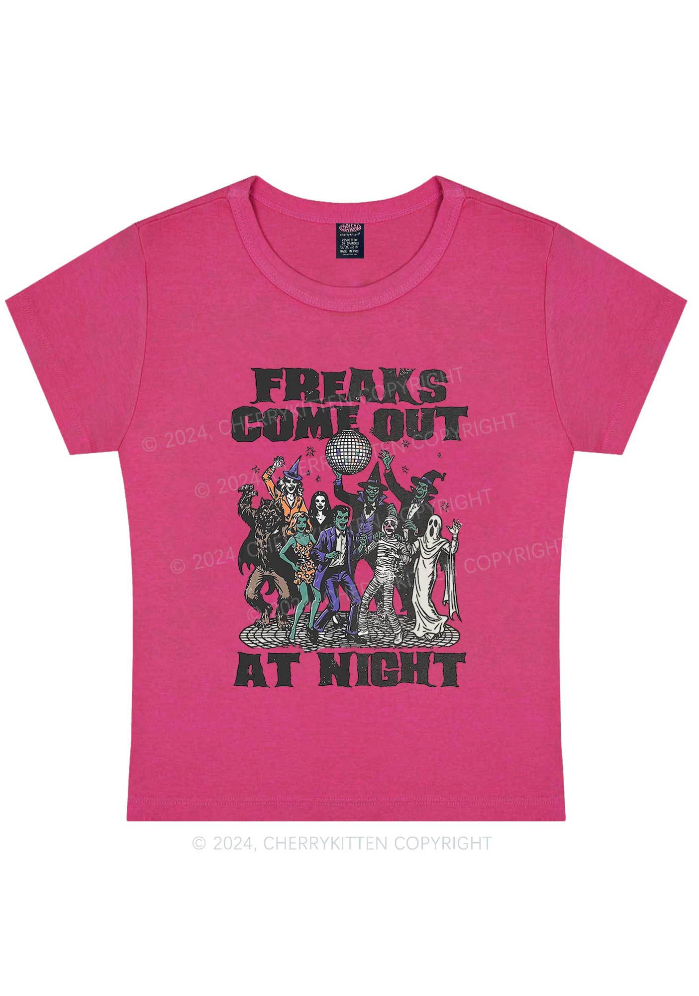 Halloween Freaks Come Out Y2K Baby Tee Cherrykitten