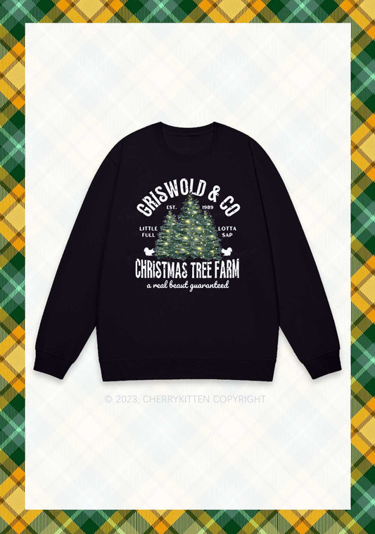 Christmas Tree Farm Y2K Sweatshirt Cherrykitten