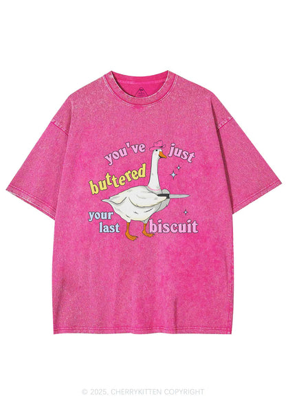 Just Buttered Last Biscuit Y2K Washed Tee Cherrykitten