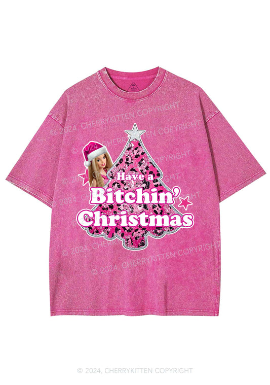 Christmas Bxxchin Y2K Washed Tee Cherrykitten