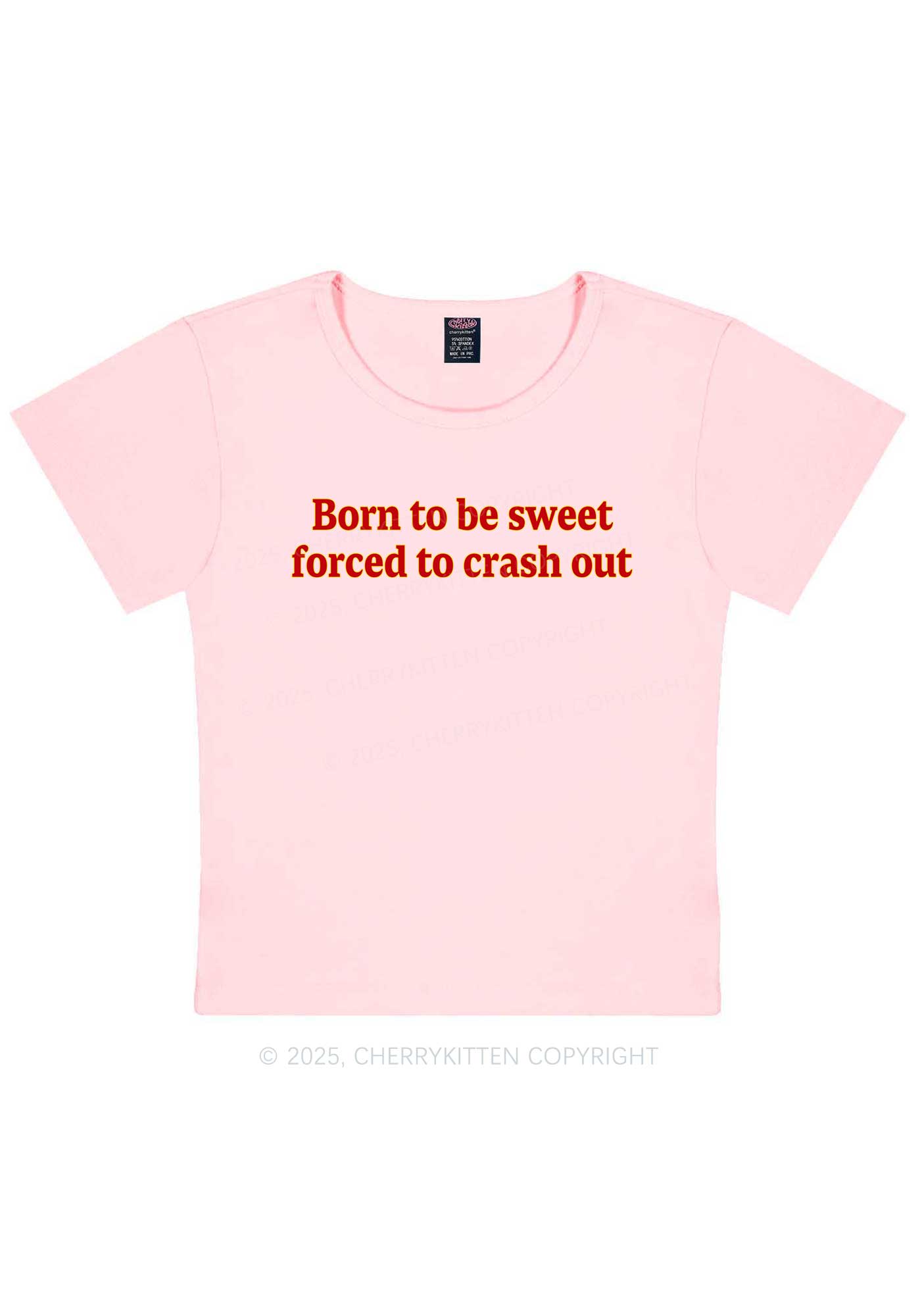 Born To Be Sweet Y2K Baby Tee Cherrykitten