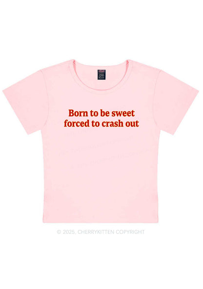 Born To Be Sweet Y2K Baby Tee Cherrykitten