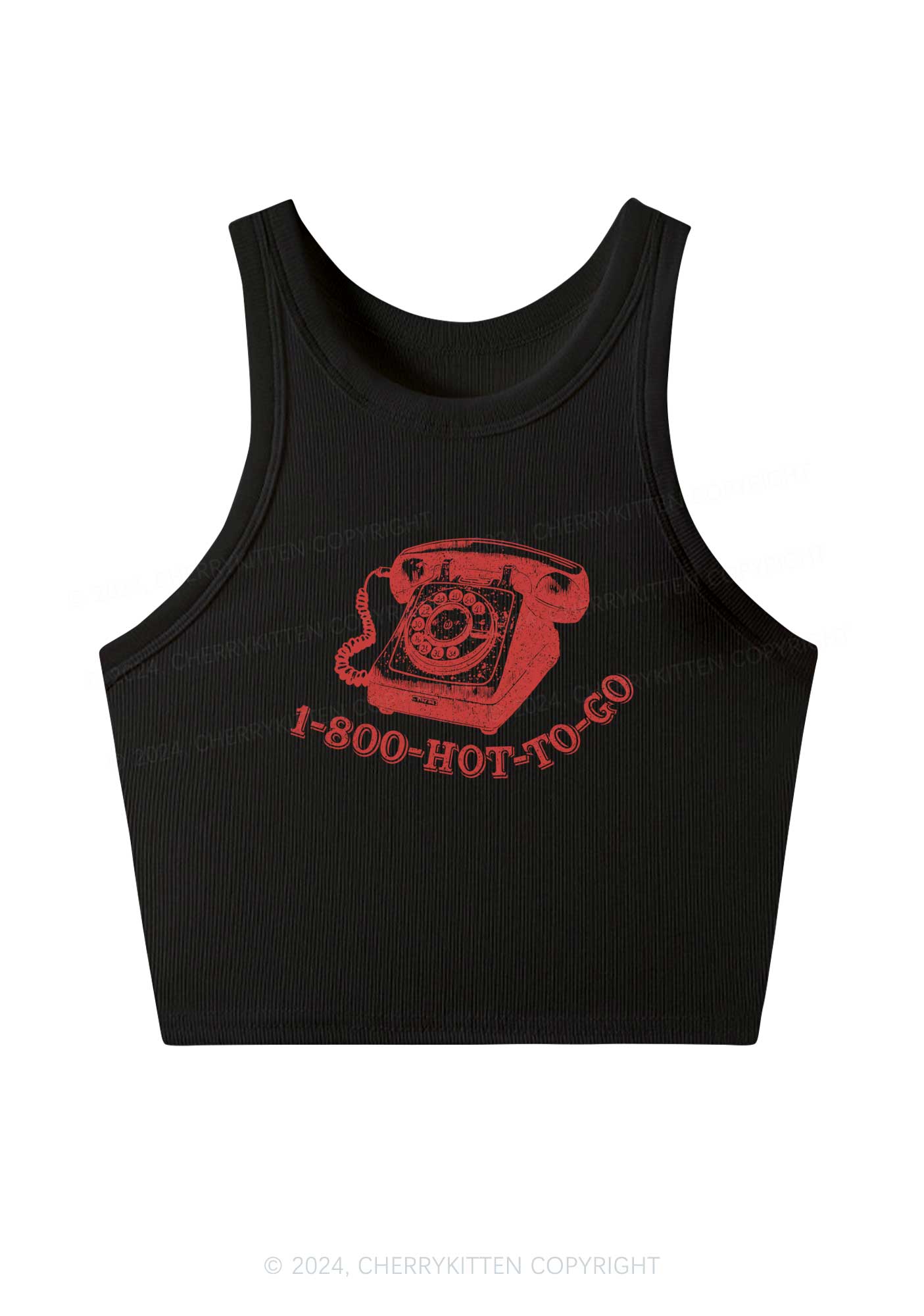 Hot To Go Y2K Crop Tank Top Cherrykitten