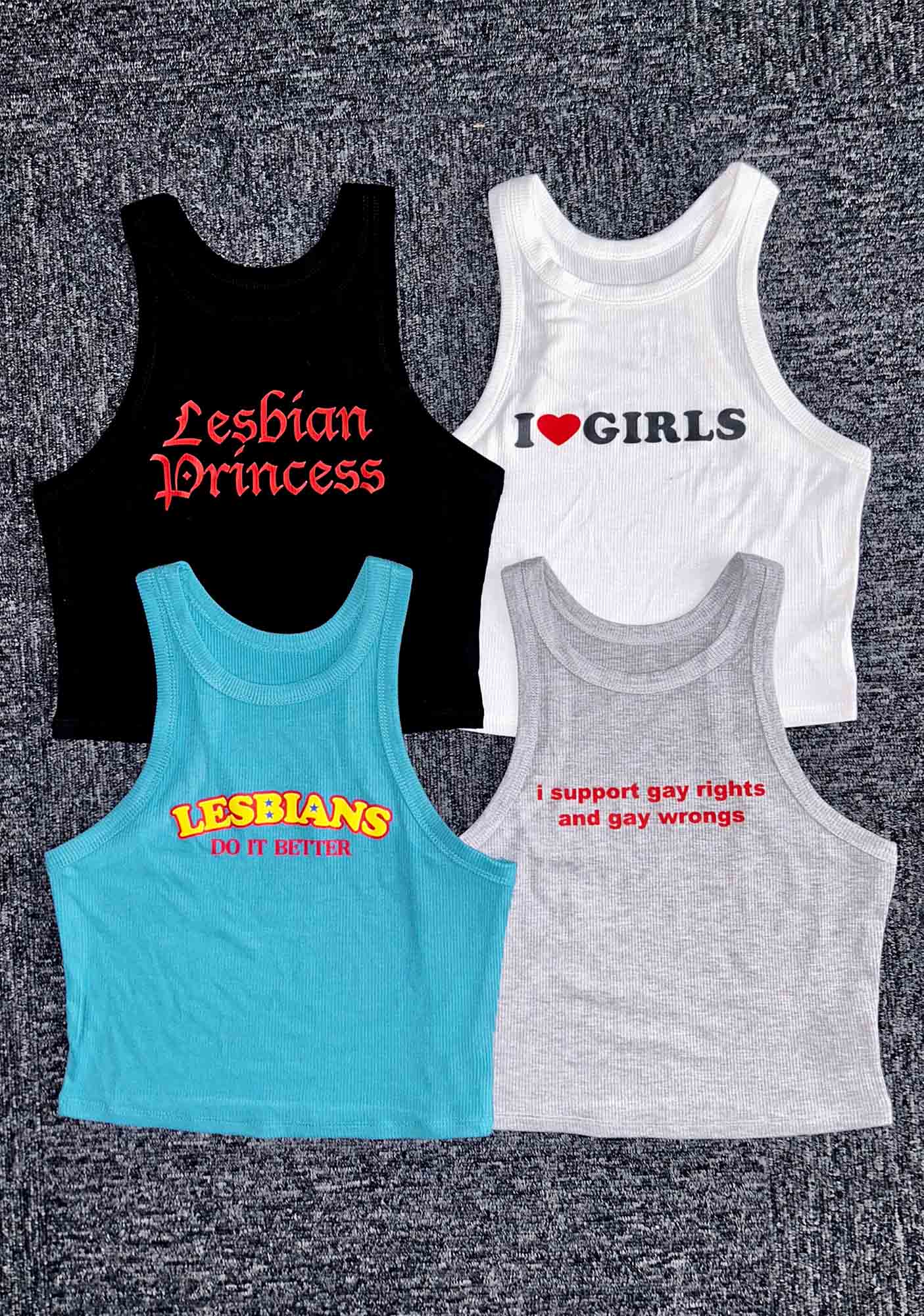 Support Gay Rights Y2K Crop Tank Top Cherrykitten