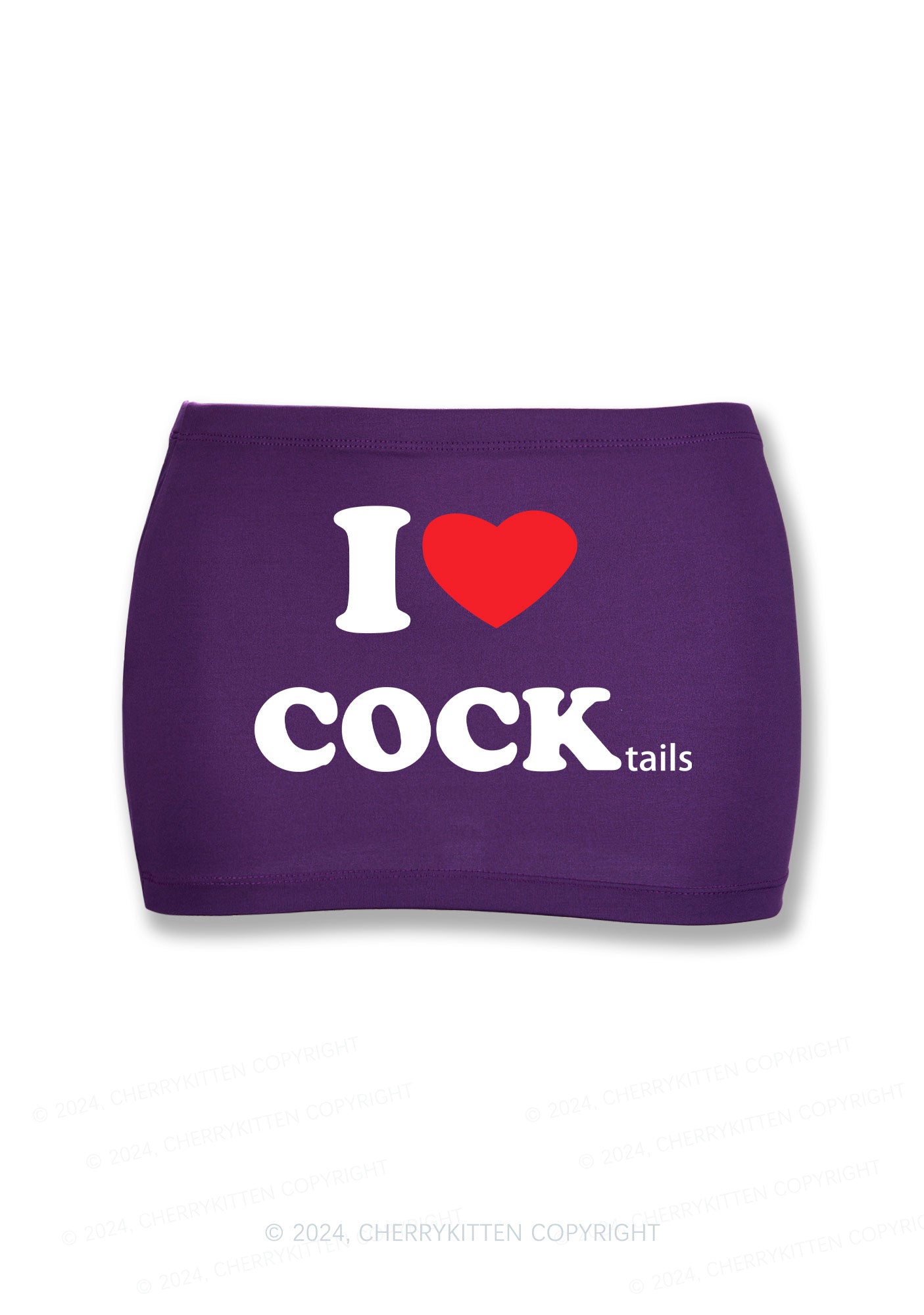 I Love Cocktails Y2K Mini Hip Skirt Cherrykitten