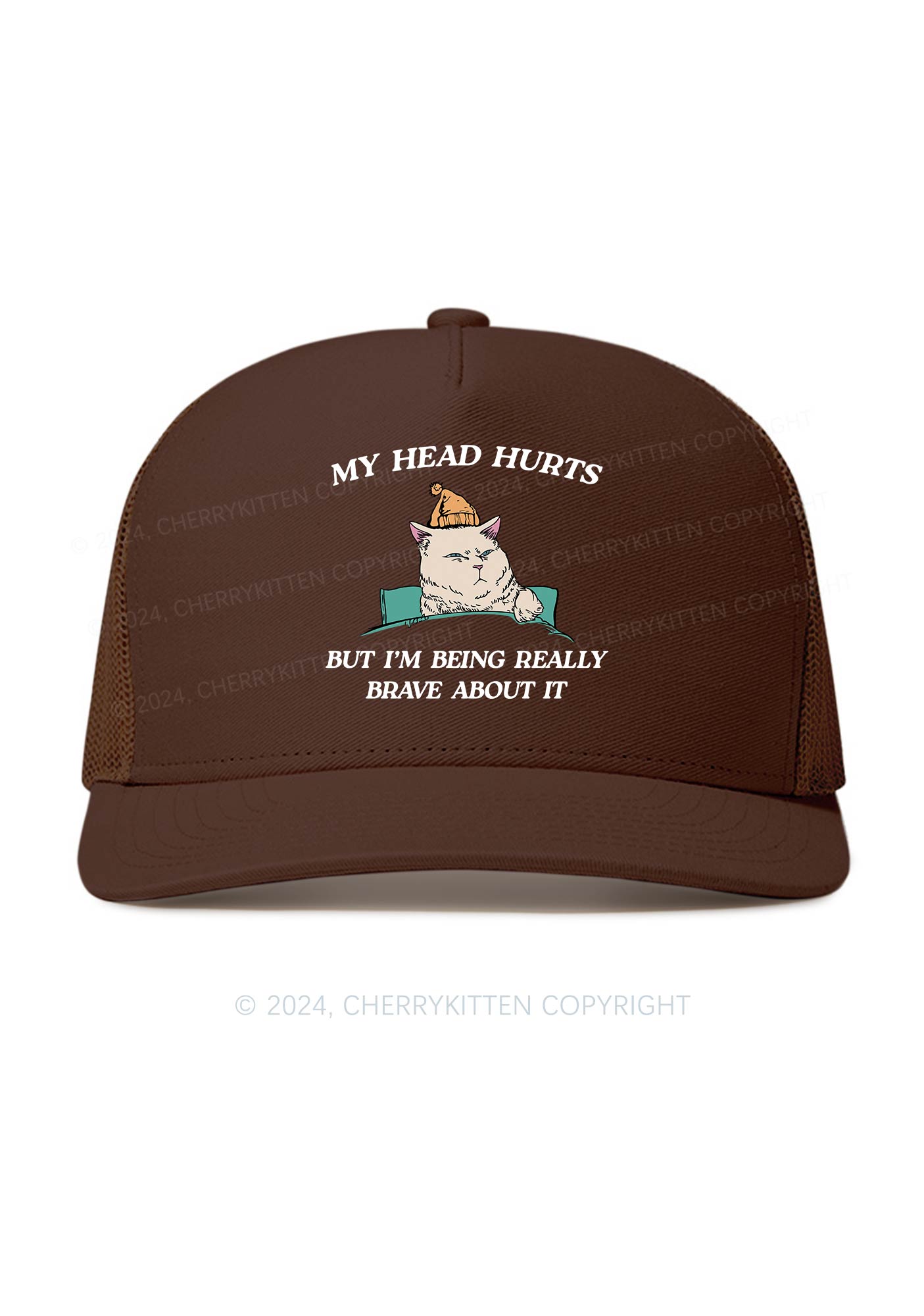 Head Hurts Y2K Trucker Mesh Hat Cherrykitten