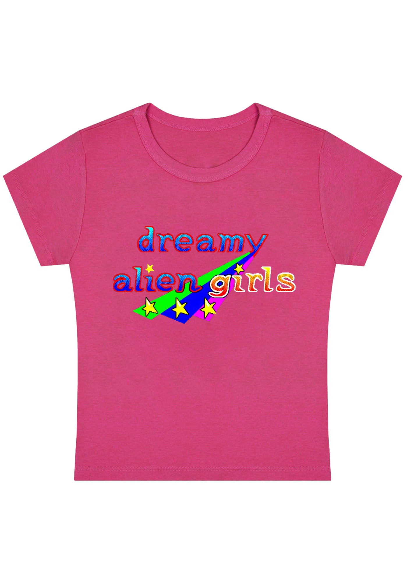 Curvy Dreamy Alien Girls Baby Tee