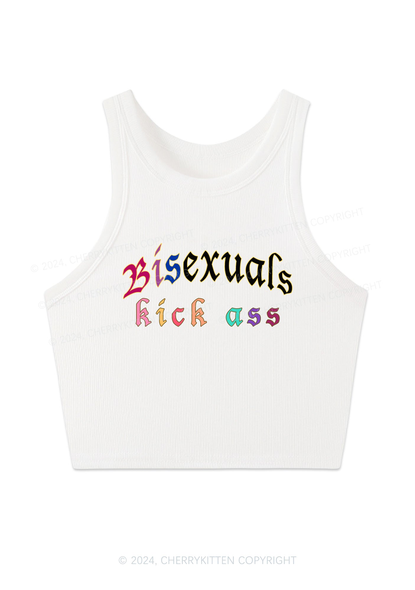 Bisexuals Kick Axx Y2K Crop Tank Top Cherrykitten