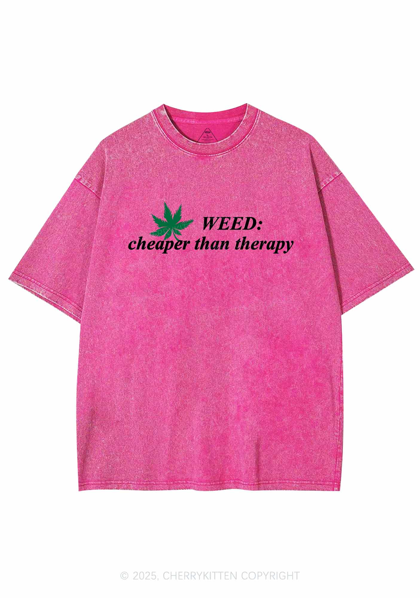 Cheaper Than Therapy Y2K Washed Tee Cherrykitten