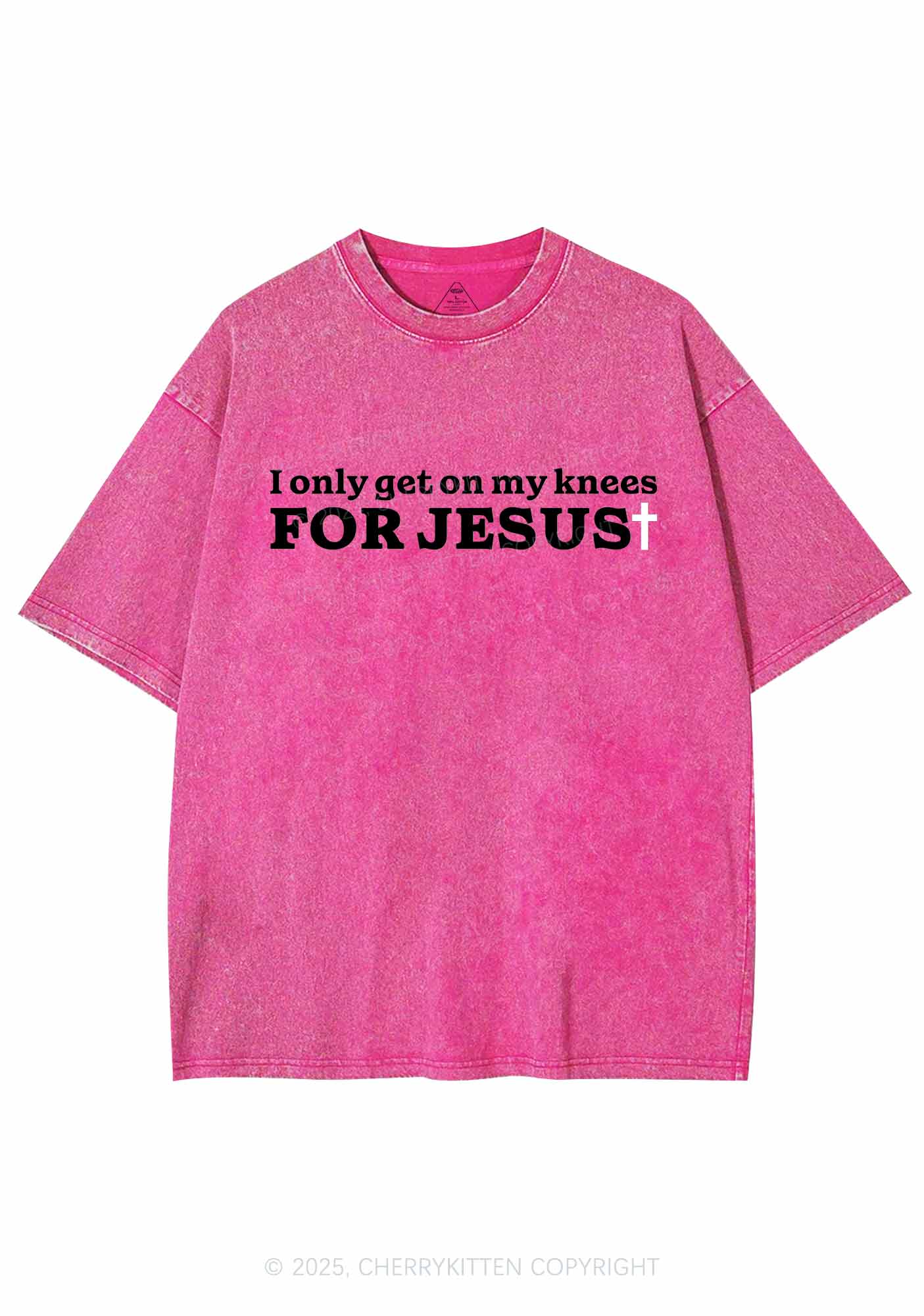 Get On Knees For Jesus Y2K Washed Tee Cherrykitten