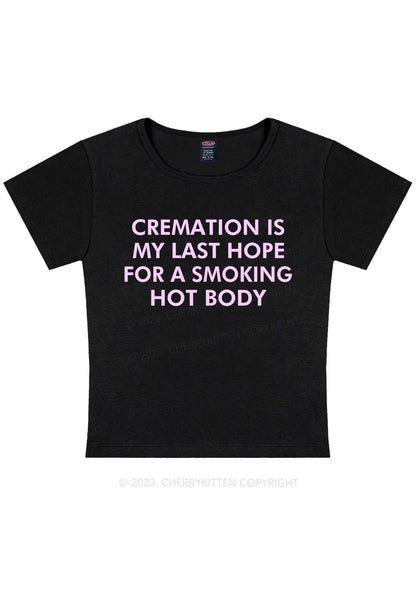 Cremation For Hot Body Y2K Baby Tee Cherrykitten