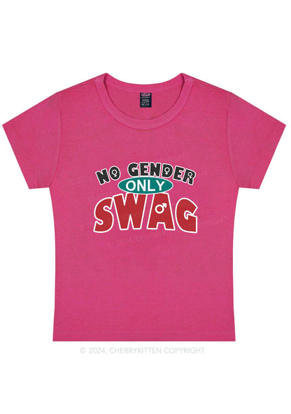 Curvy No Gender Only Swag Y2K Baby Tee Cherrykitten