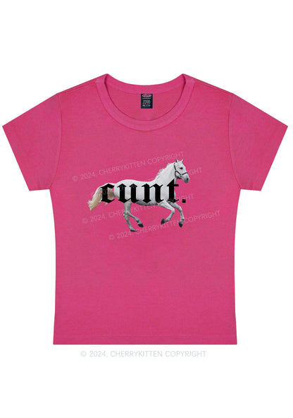 Cxxt Horse Y2K Baby Tee Cherrykitten