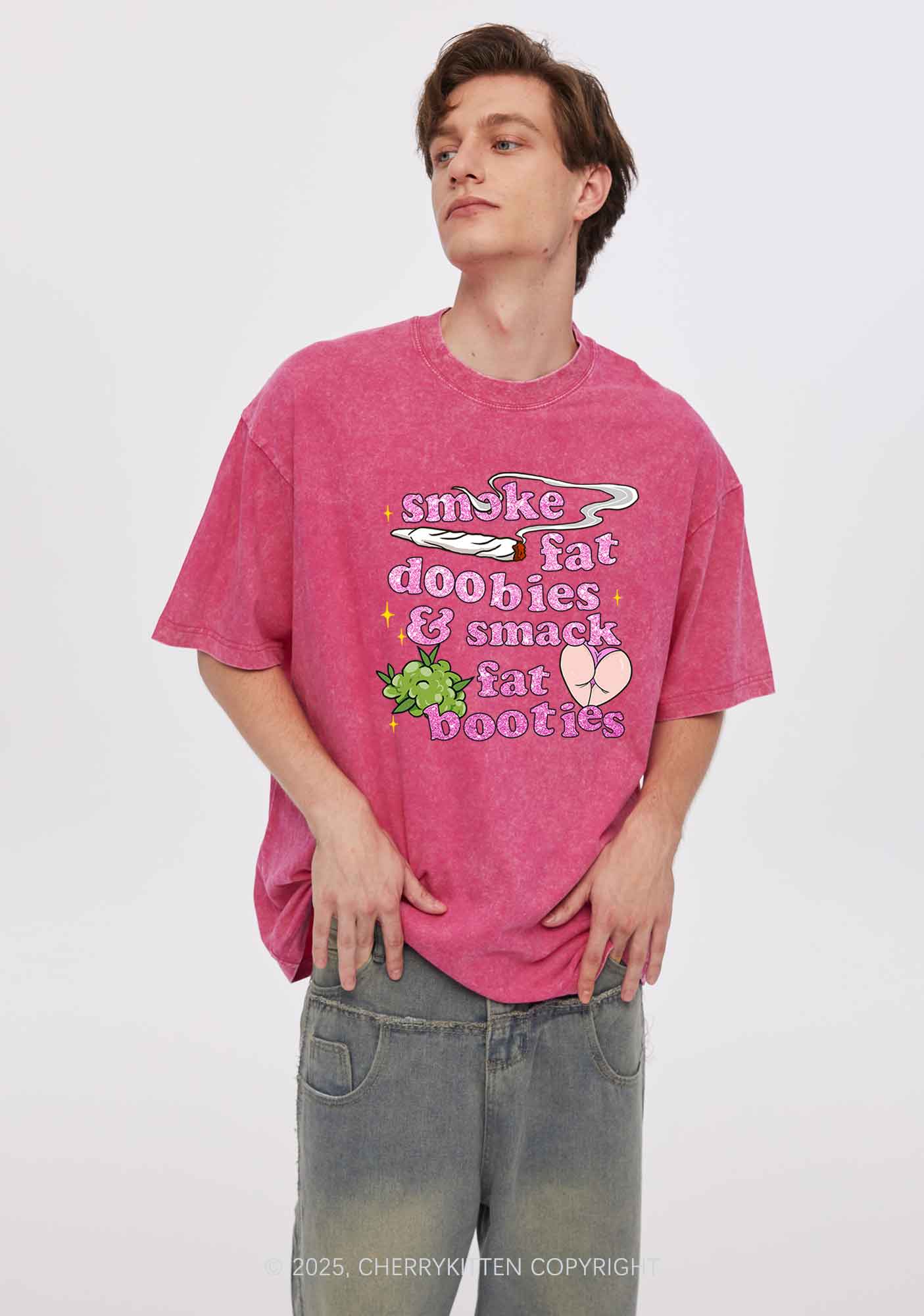 Smoke Fat Dxxbies Y2K Washed Tee Cherrykitten