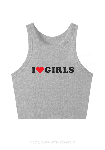 I Love Girls Y2K Crop Tank Top Cherrykitten