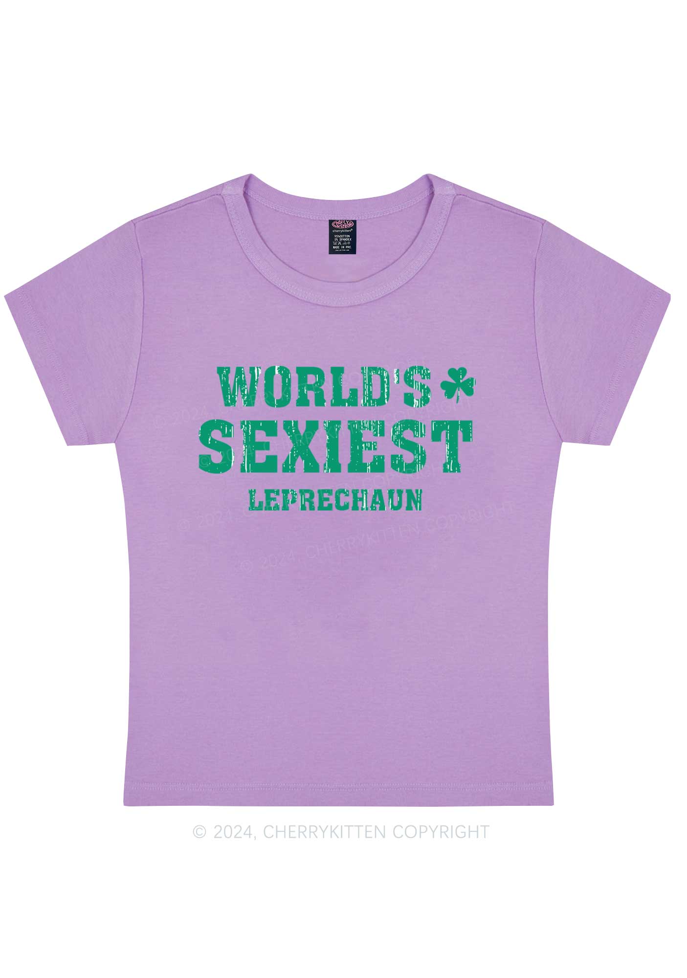 Worlds Sexiest Leprechaun St Patricks Y2K Baby Tee Cherrykitten