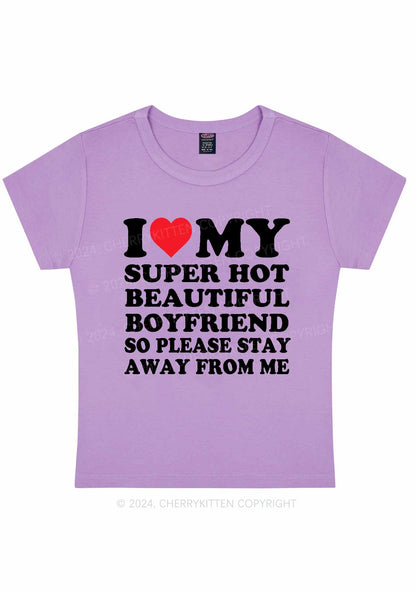 My Super Hot Boyfriend Y2K Valentine's Day Baby Tee Cherrykitten