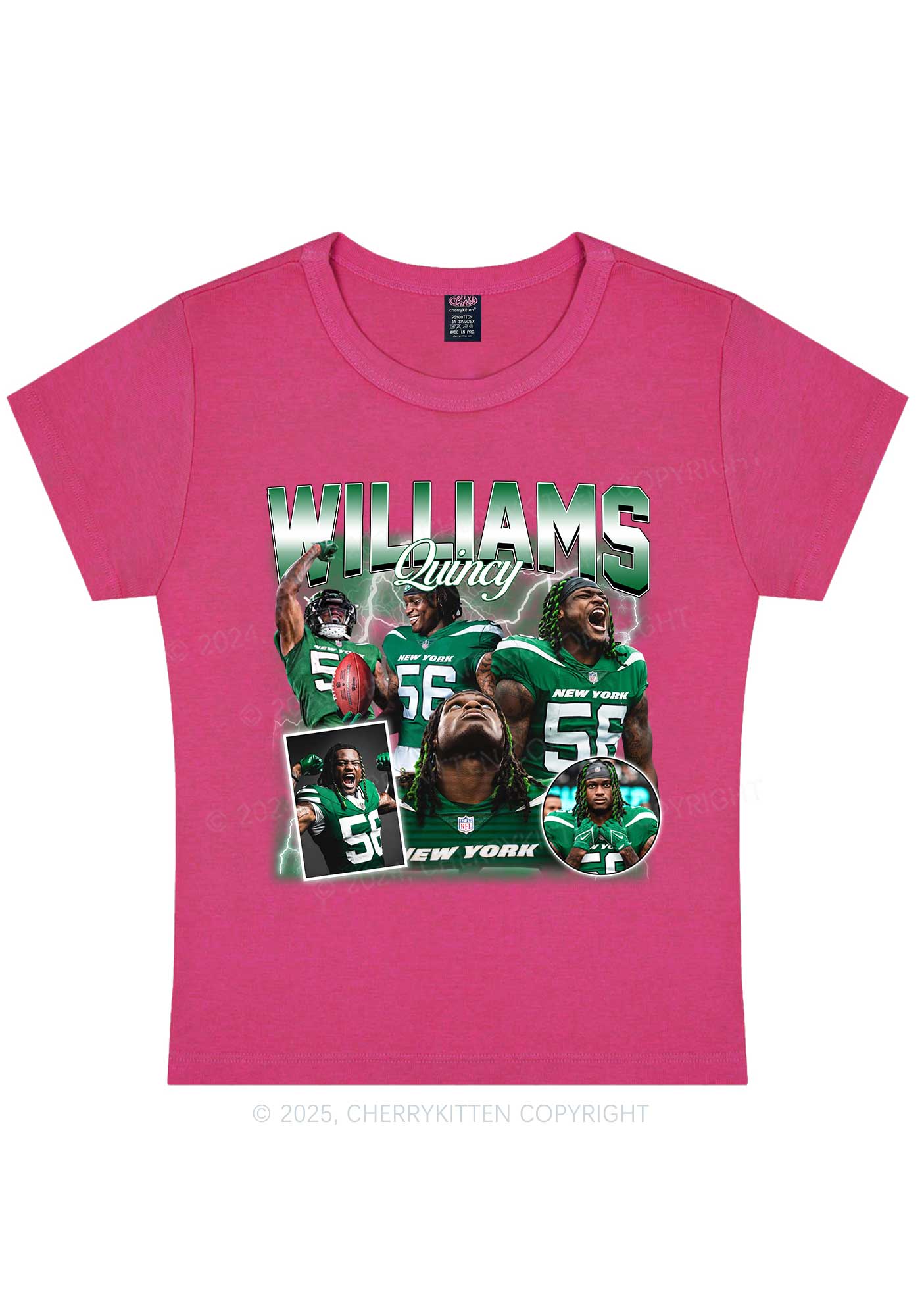 Green Williams Y2K Super Bowl Baby Tee Cherrykitten